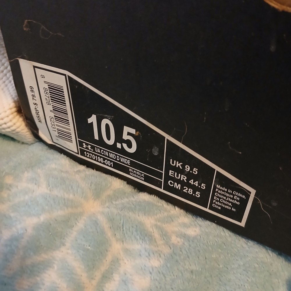 Under Armour Black and White Athletic Shoes - Picture 2 of 3